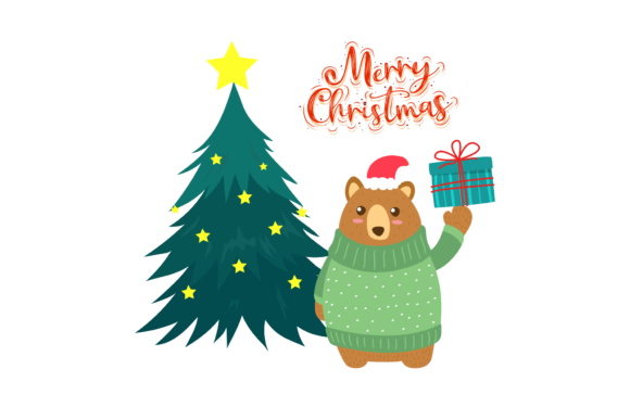 Christmas Bear Illustration Review for Embroidery Projects