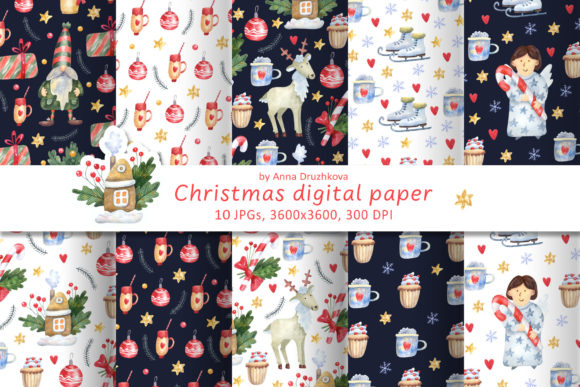 Christmas Digital Paper Collection Review