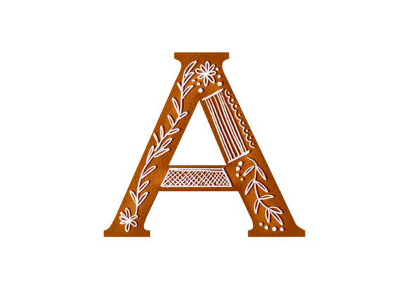 Christmas Font Design Alphabet Decor Illustrations