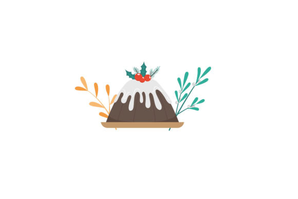 Christmas Food and Cake Illustrations for Crafting