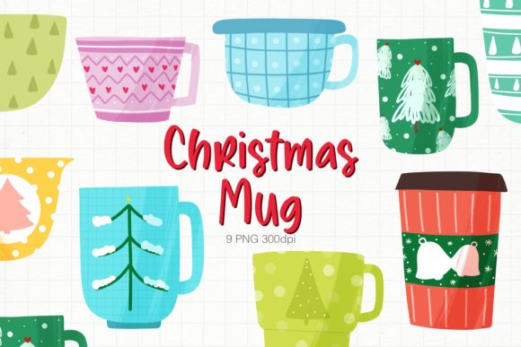 Christmas Mug Clipart for Website and Editorial Design