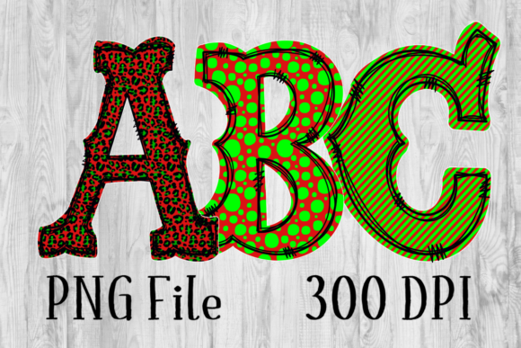 Christmas Print Alphabet Illustrations for Festive Branding