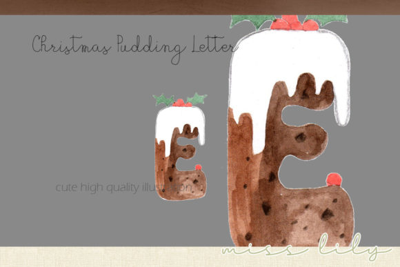 Christmas Pudding E Illustrations for Branding and Marketing