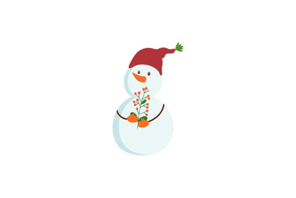 Christmas Snowman Cute Vector Xmas Illustrations