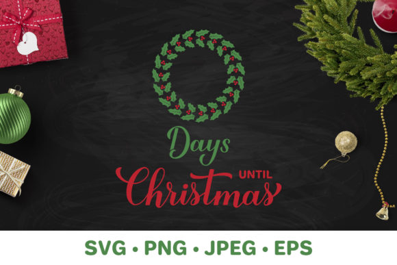 Days Until Christmas Countdown Illustrations for Local Branding