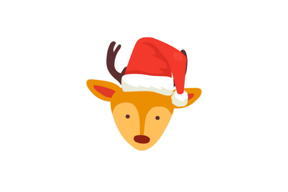 Deer Christmas Illustration for Handmade Creations