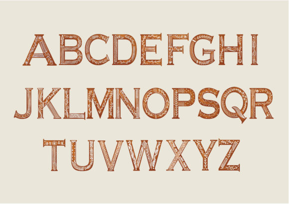 Ginger Cookies Alphabet Christmas Illustrations
