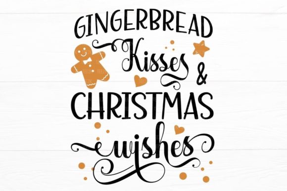 Gingerbread Kisses and Christmas Wishes Illustrations