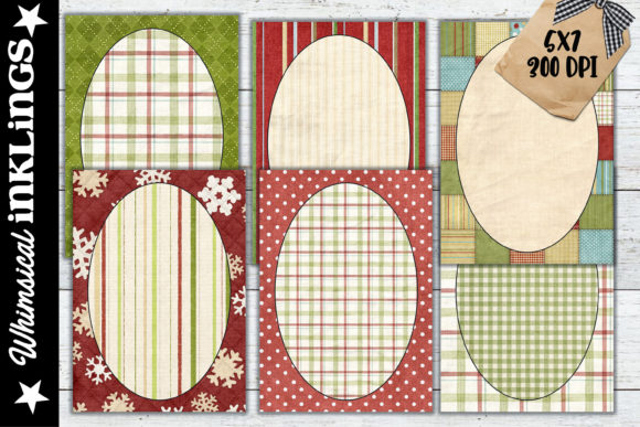 Homespun Christmas Cards Two Illustrations