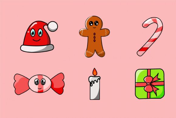 Icon Set of Christmas Illustration OK Review